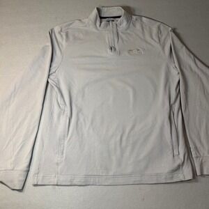 NFL Seattle SeahawksMens XXL Athletic Quarter Zip Pullover Gray Sweatshirt